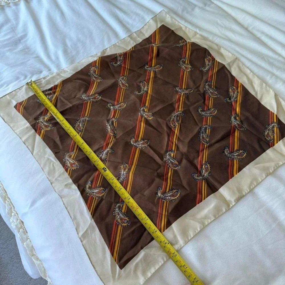 vintage brown made‎ in italy scarf